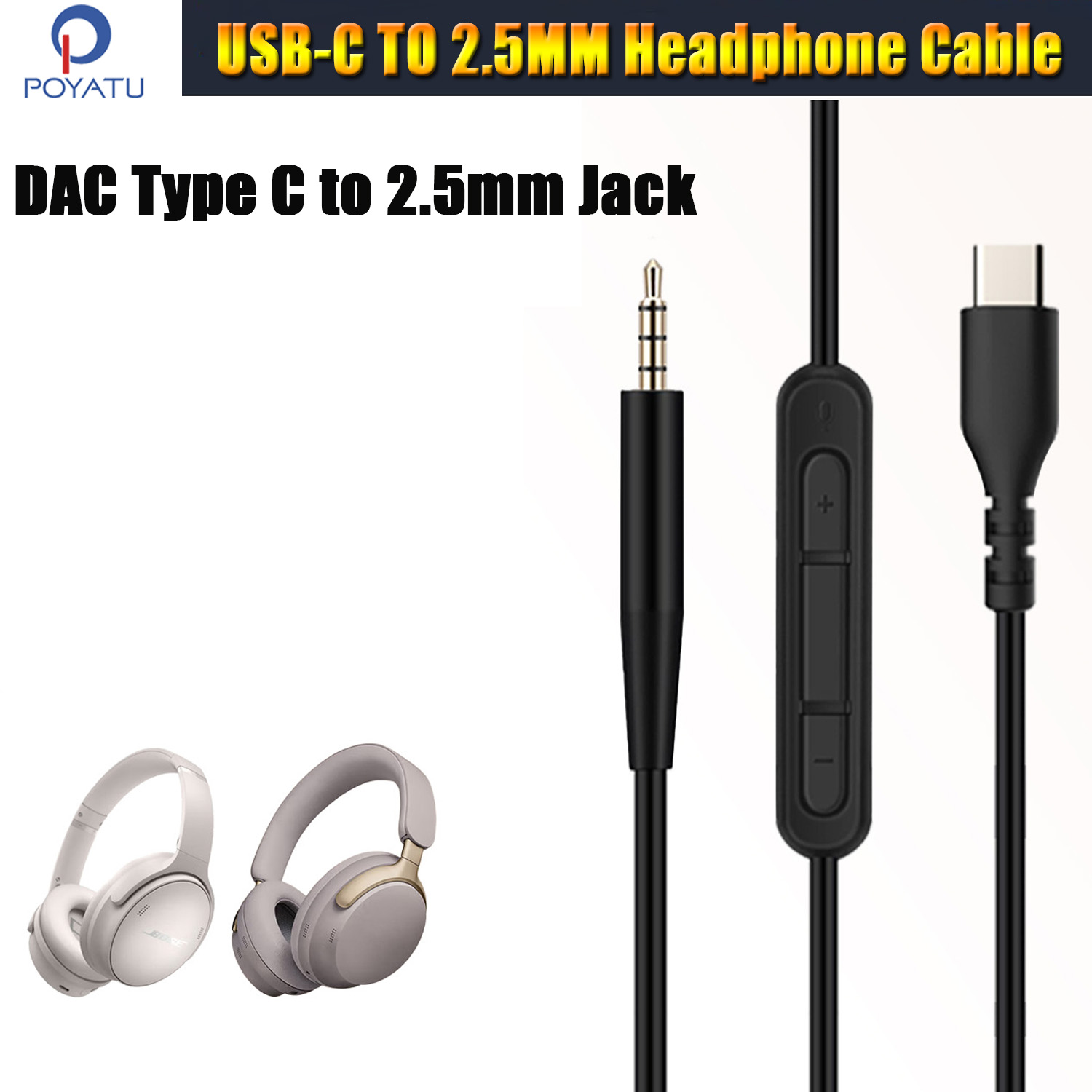 Bose Headphone Qc45 - Cable de audio DAC USB C