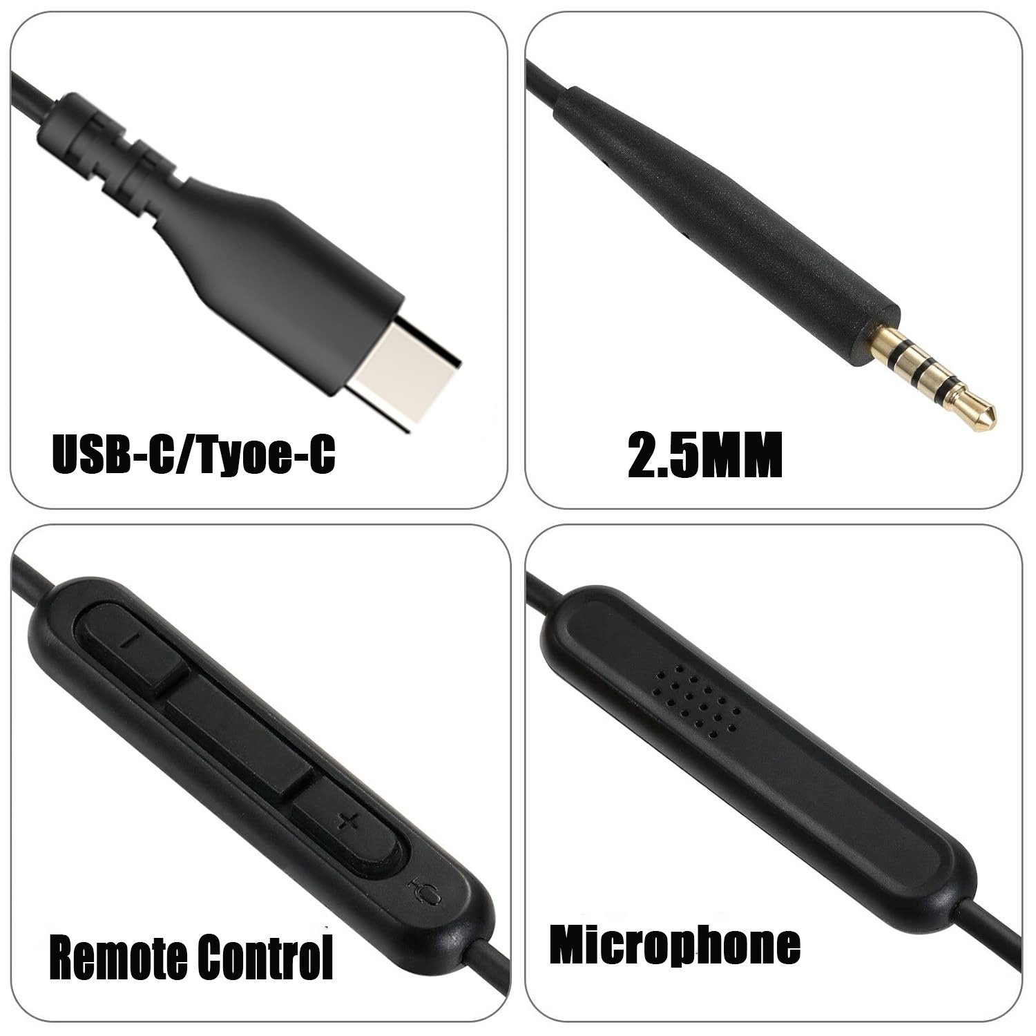 Cable de audio DAC USB C a 2.5 - Bose Headphone Qc45 reseña y precio