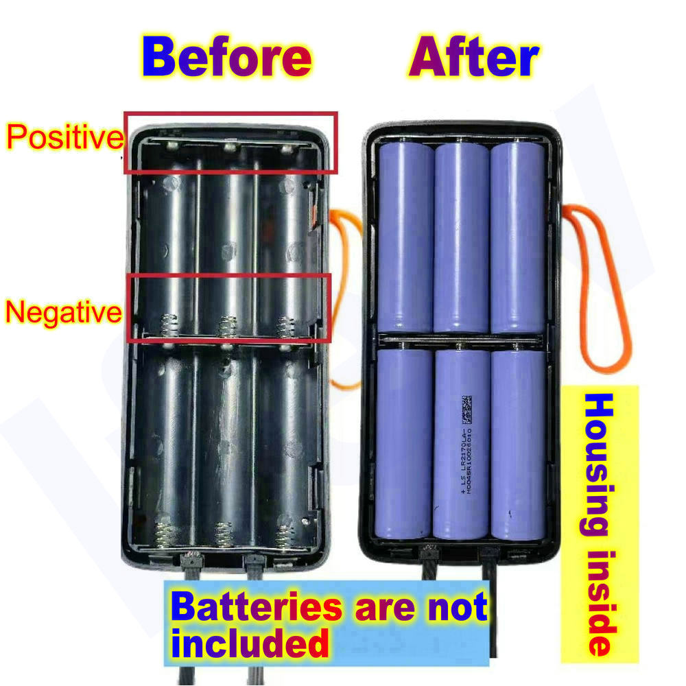 Caja de carcasa para banco de  - Battery Case Storage reseña y precio